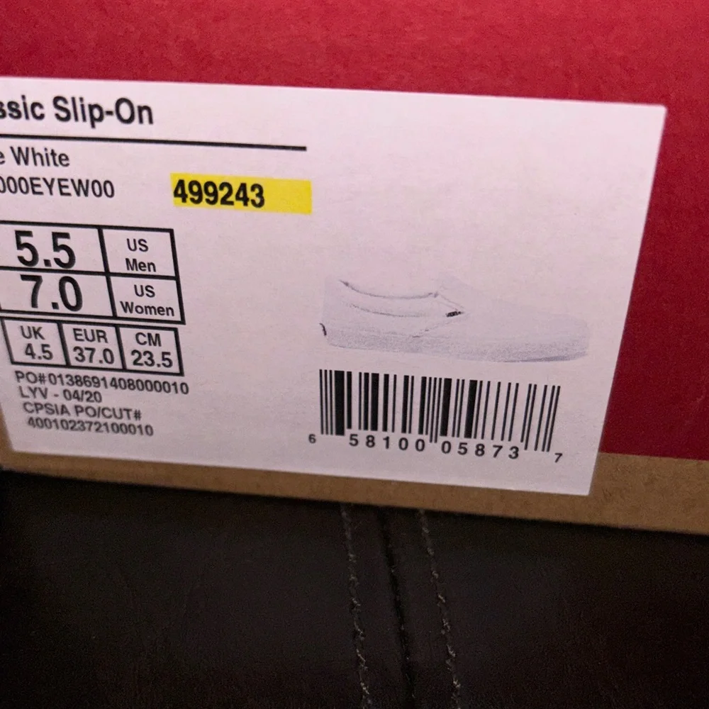 Vans White Slip-On Sneakers - Picture 8 of 8